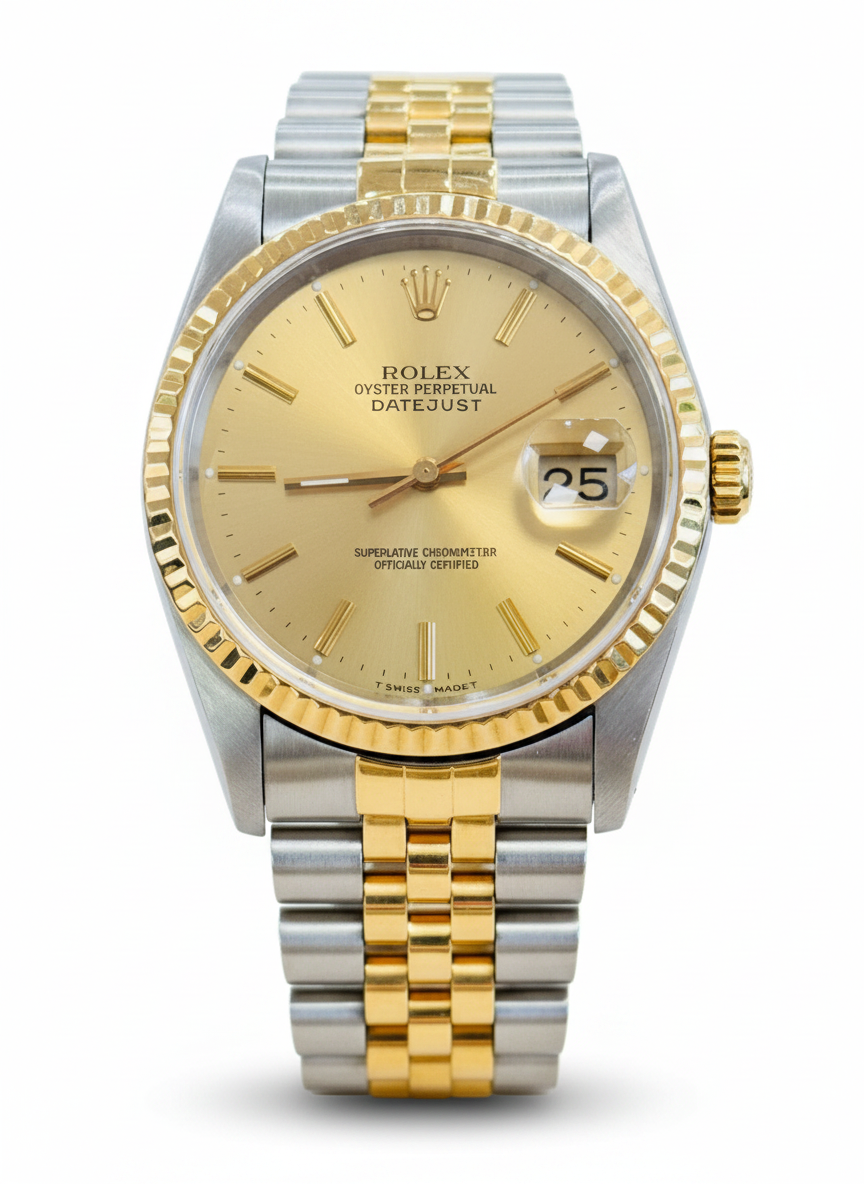 Rolex Datejust 36 Champagne Dial Two-Tone Jubilee Watch 16233