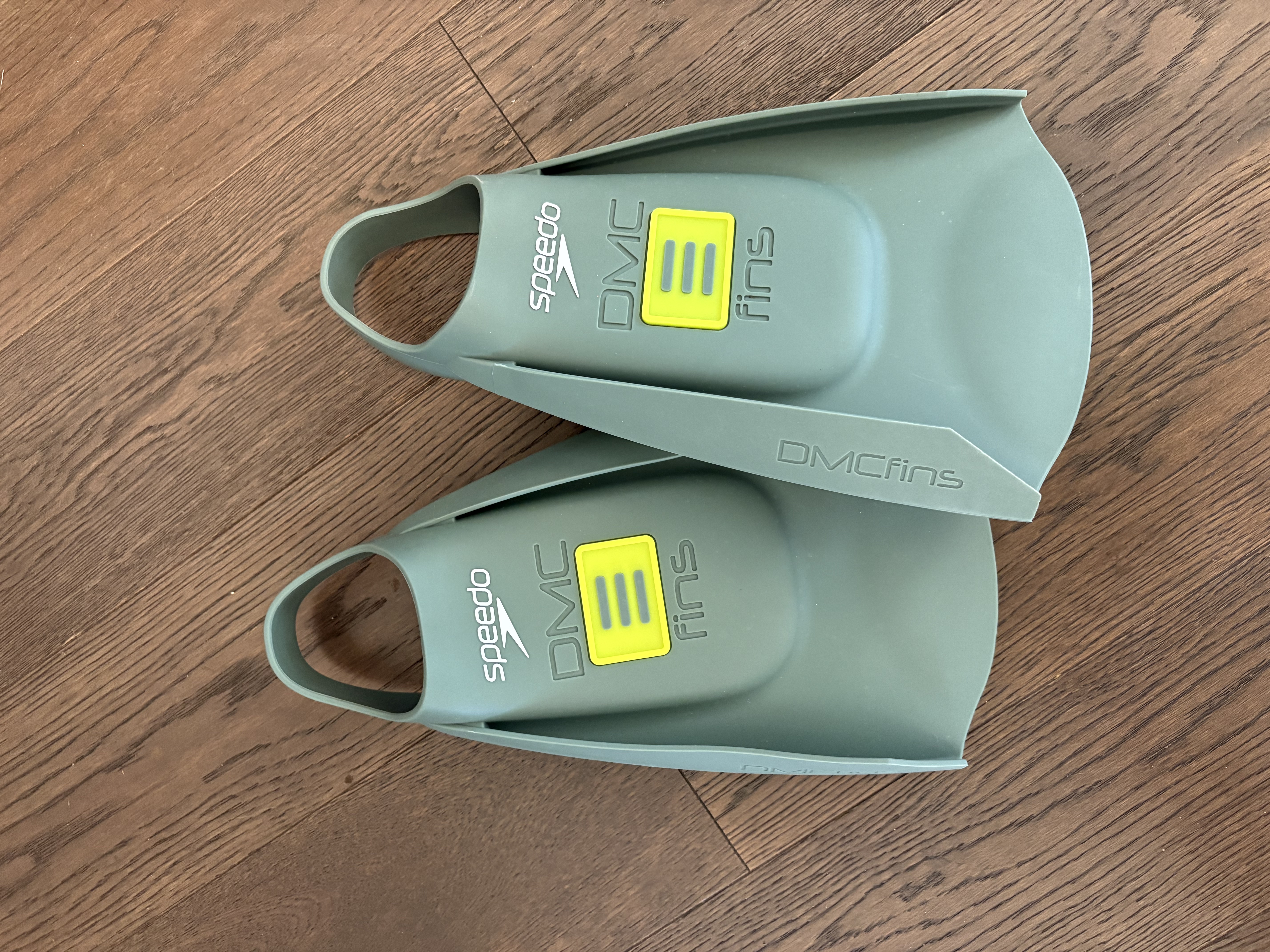 Speedo x DMC Elite Max Swim Training Fins Jade Green Unisex Silicone Short Fins